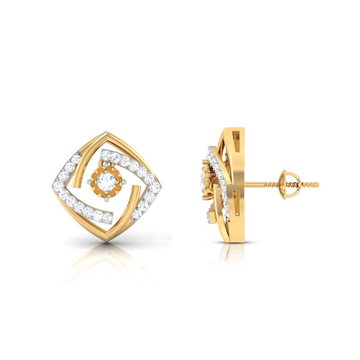 0.41 ct Natural Diamond Earrings 14k Yellow, Rose White Gold - Image 11