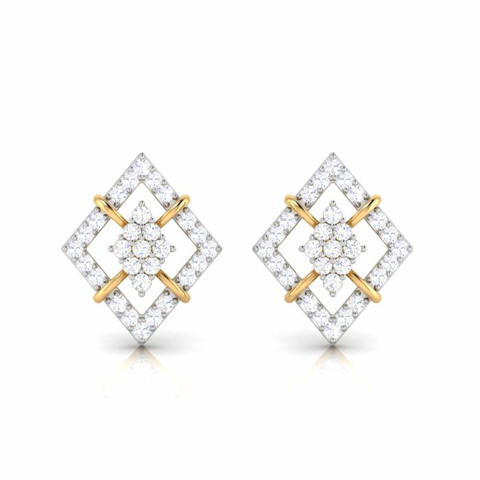 0.27 ct Natural Diamond Earrings 14k Yellow, Rose White Gold - Image 1