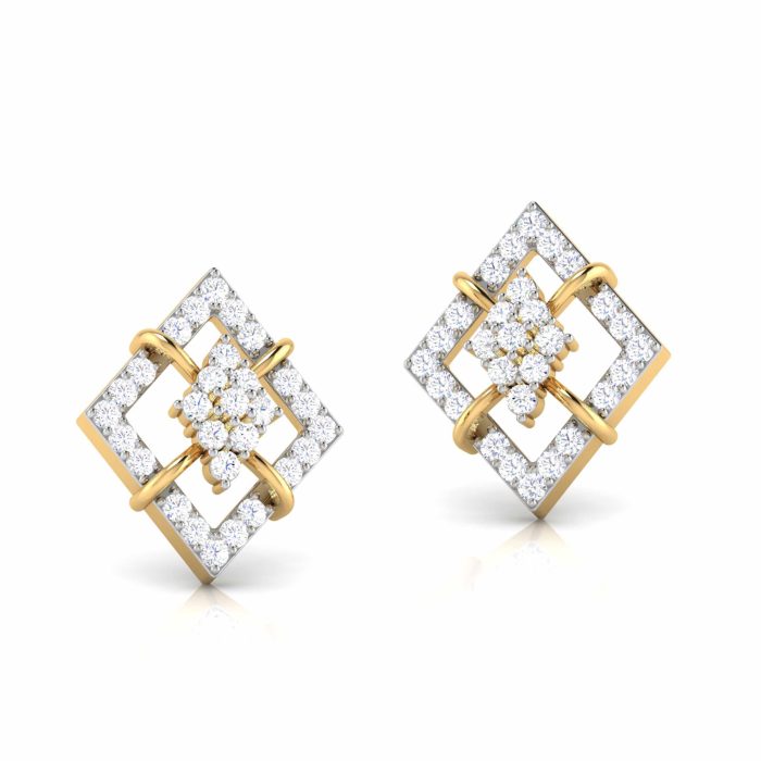 0.27 ct Natural Diamond Earrings 14k Yellow, Rose White Gold - Image 4