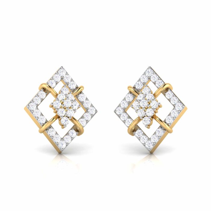 0.27 ct Natural Diamond Earrings 14k Yellow, Rose White Gold - Image 5