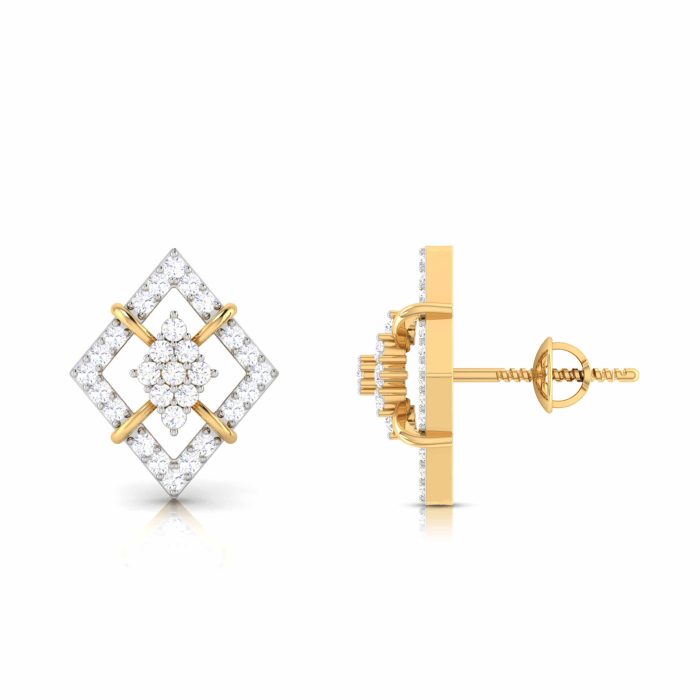 0.27 ct Natural Diamond Earrings 14k Yellow, Rose White Gold - Image 6
