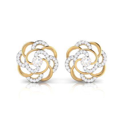 0.42 ct Natural Diamond Earrings 14k Yellow, Rose White Gold
