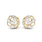 0.42 ct Natural Diamond Earrings 14k Yellow, Rose White Gold - Image 10