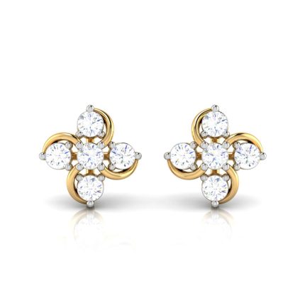 0.30 ct Natural Diamond Earrings 14k Yellow, Rose White Gold