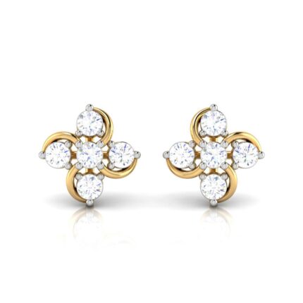 0.30 ct Natural Diamond Earrings 14k Yellow, Rose White Gold
