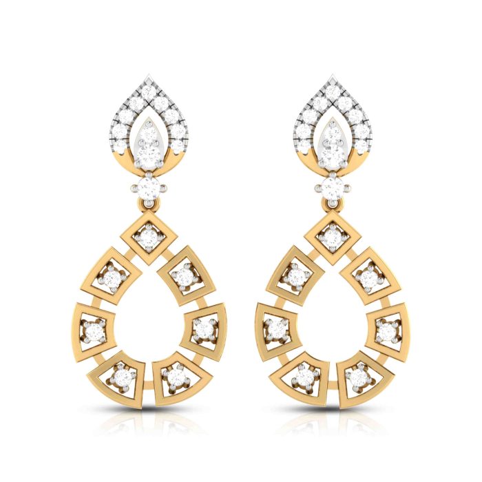 0.48 ct Natural Diamond Earrings 14k Yellow, Rose White Gold - Image 1