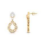 0.48 ct Natural Diamond Earrings 14k Yellow, Rose White Gold - Image 9