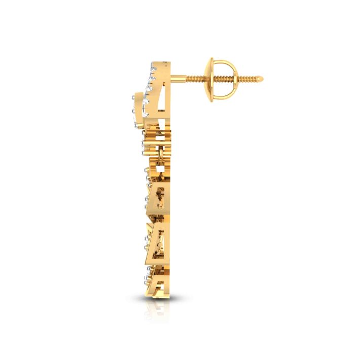 0.48 ct Natural Diamond Earrings 14k Yellow, Rose White Gold - Image 10