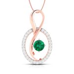 0.25 Ct Natural Diamond Pendants 14k Yellow Rose White Gold - Image 3