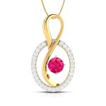 0.25 Ct Natural Diamond Pendants 14k Yellow Rose White Gold