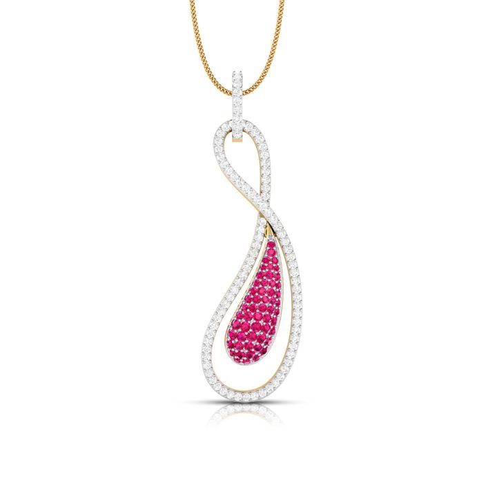 0.31 Ct Natural Diamond Pendants 14k Yellow Rose White Gold - Image 1