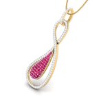 0.31 Ct Natural Diamond Pendants 14k Yellow Rose White Gold - Image 9