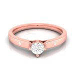 0.27 ct Natural Diamond Solitaire Engagement Wedding Anniversary Rings 14k Gold - Image 2