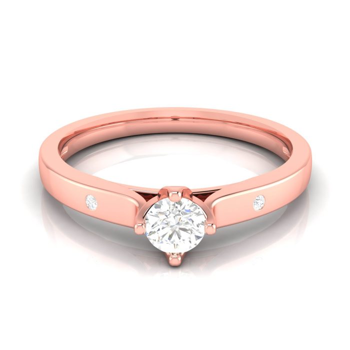 0.27 ct Natural Diamond Solitaire Engagement Wedding Anniversary Rings 14k Gold - Image 2