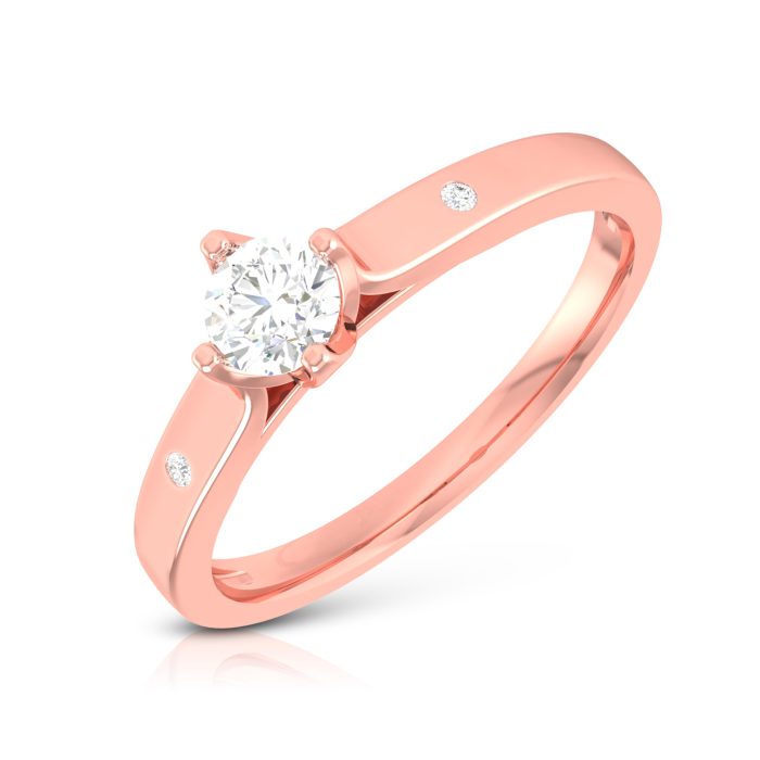 0.27 ct Natural Diamond Solitaire Engagement Wedding Anniversary Rings 14k Gold - Image 3