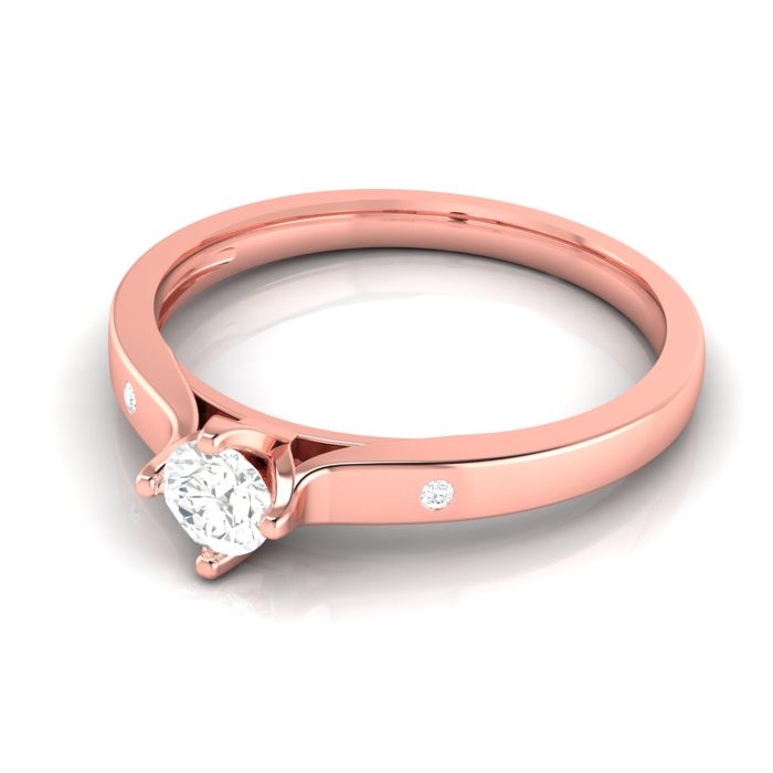 0.27 ct Natural Diamond Solitaire Engagement Wedding Anniversary Rings 14k Gold - Image 4
