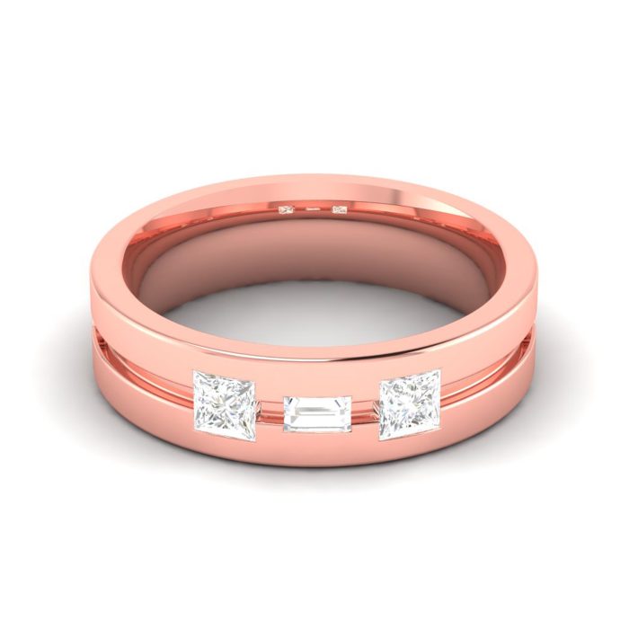 0.40 ct Natural Diamond Engagement Wedding Bands 14k Gold - Image 2