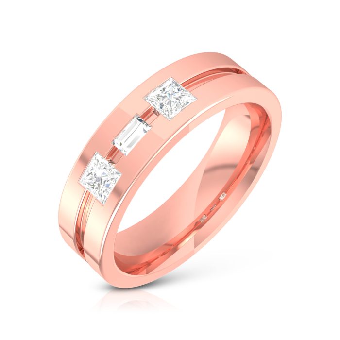 0.40 ct Natural Diamond Engagement Wedding Bands 14k Gold - Image 3