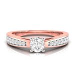 0.41 ct Natural Diamond Solitaire Engagement Wedding Rings 14k Gold - Image 2