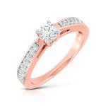 0.41 ct Natural Diamond Solitaire Engagement Wedding Rings 14k Gold - Image 3