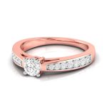 0.41 ct Natural Diamond Solitaire Engagement Wedding Rings 14k Gold - Image 4