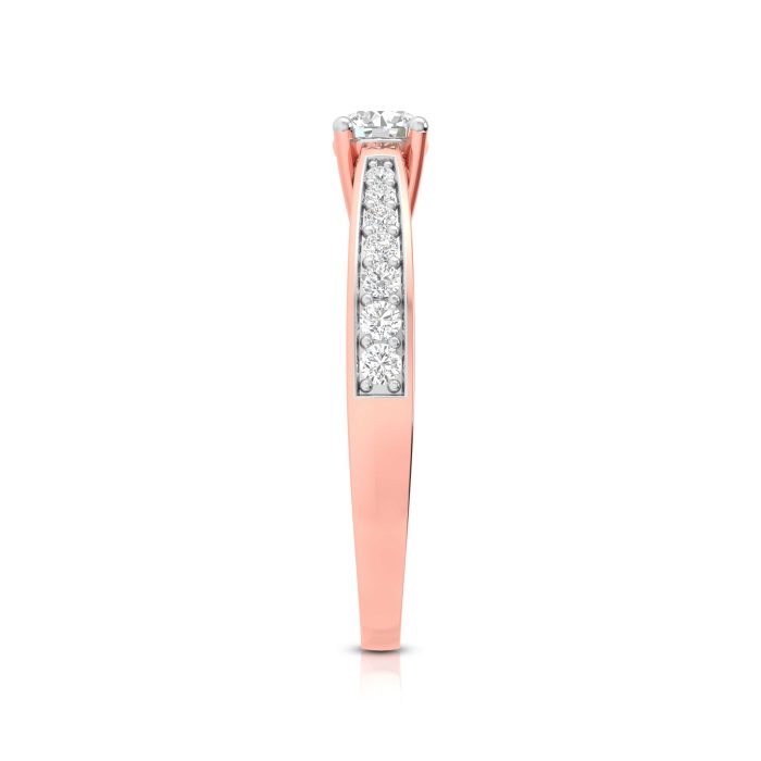 0.41 ct Natural Diamond Solitaire Engagement Wedding Rings 14k Gold - Image 5