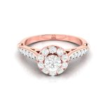 0.37 ct Natural Diamond Solitaire Engagement Wedding Rings 14k Gold - Image 2