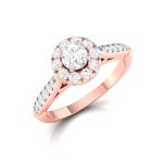 0.37 ct Natural Diamond Solitaire Engagement Wedding Rings 14k Gold - Image 4