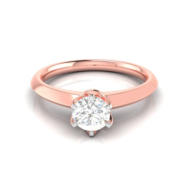 0.37 ct Natural Diamond Solitaire Engagement Wedding Rings 14k Gold - Image 8