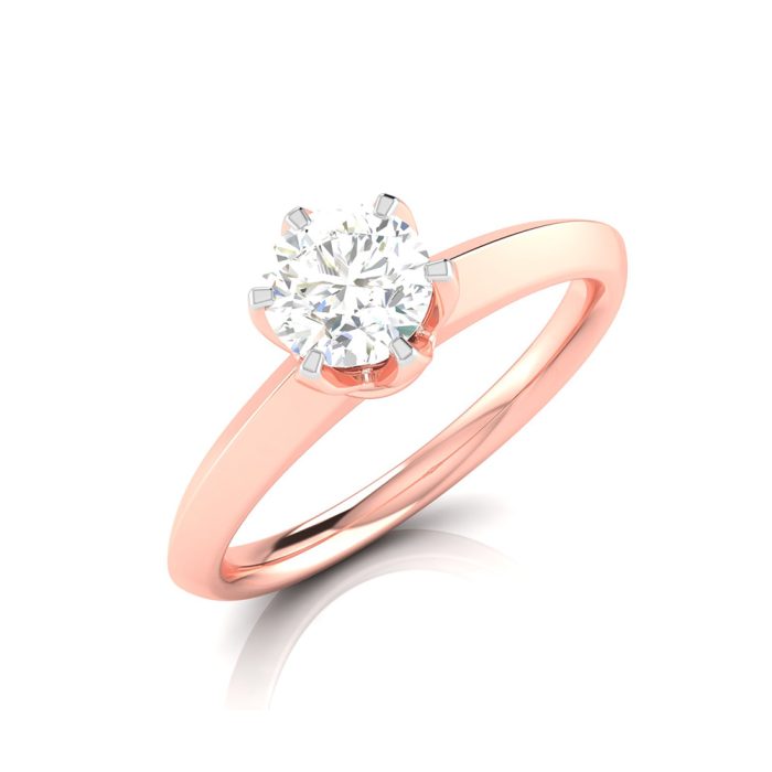 0.37 ct Natural Diamond Solitaire Engagement Wedding Rings 14k Gold - Image 10
