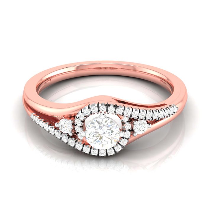 0.35 ct Natural Diamond Engagement Solitaire Wedding Rings 14k Gold - Image 2