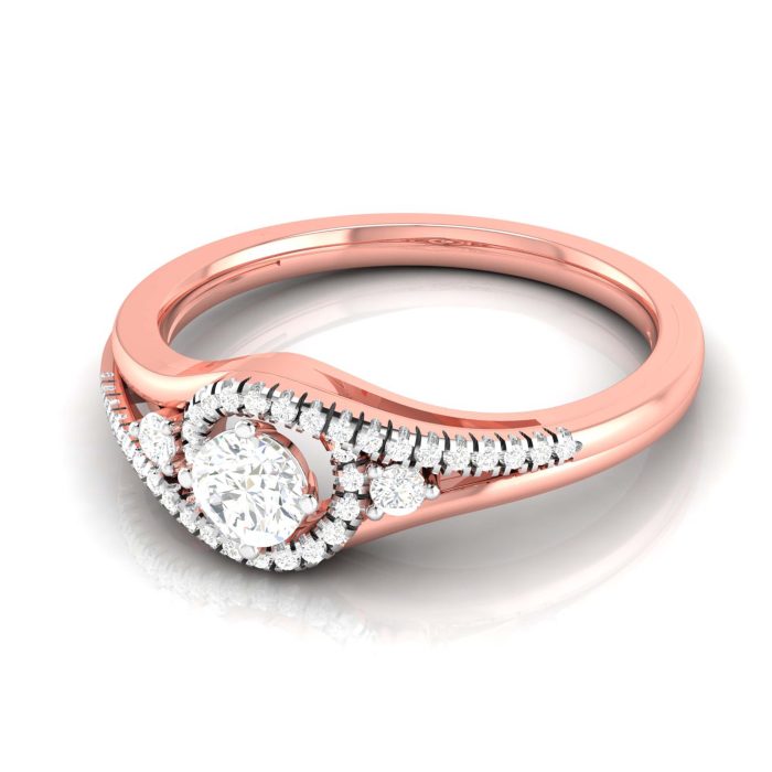 0.35 ct Natural Diamond Engagement Solitaire Wedding Rings 14k Gold - Image 4