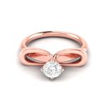 0.37 ct Natural Solitaire Diamond Engagement Wedding Rings 14k Gold - Image 2