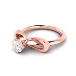 0.37 ct Natural Solitaire Diamond Engagement Wedding Rings 14k Gold - Image 3