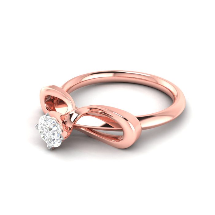 0.37 ct Natural Solitaire Diamond Engagement Wedding Rings 14k Gold - Image 3
