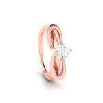 0.37 ct Natural Solitaire Diamond Engagement Wedding Rings 14k Gold - Image 5