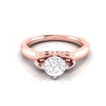 0.48 CT Natural Solitaire Diamond Engagement Wedding Rings 14k Gold - Image 2