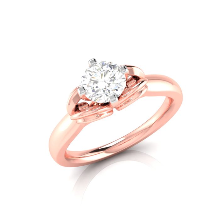 0.48 CT Natural Solitaire Diamond Engagement Wedding Rings 14k Gold - Image 4