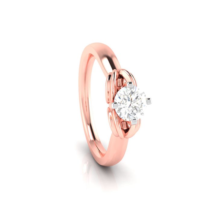 0.48 CT Natural Solitaire Diamond Engagement Wedding Rings 14k Gold - Image 5