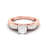 0.39 Ct Natural Solitaire Diamond Engagement Wedding Rings 14k Gold - Image 2