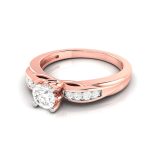 0.39 Ct Natural Solitaire Diamond Engagement Wedding Rings 14k Gold - Image 3