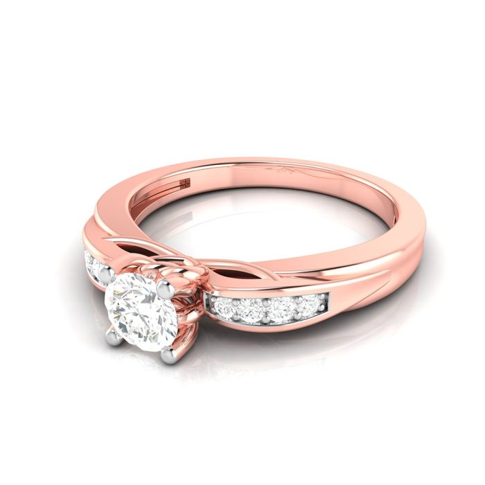 0.39 Ct Natural Solitaire Diamond Engagement Wedding Rings 14k Gold - Image 3
