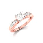 0.39 Ct Natural Solitaire Diamond Engagement Wedding Rings 14k Gold - Image 4