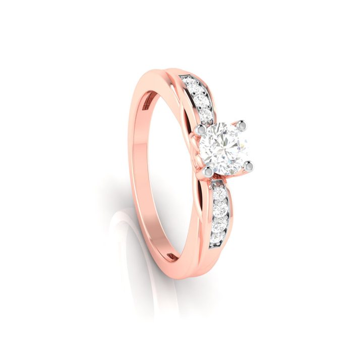 0.39 Ct Natural Solitaire Diamond Engagement Wedding Rings 14k Gold - Image 5