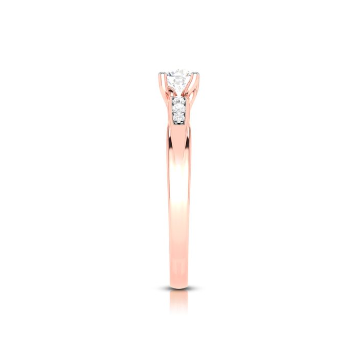 0.39 Ct Natural Solitaire Diamond Engagement Wedding Rings 14k Gold - Image 6