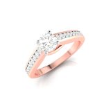 0.50 ct Natural Diamond Solitaire Engagement Wedding Solitaire Rings 14k Gold - Image 4