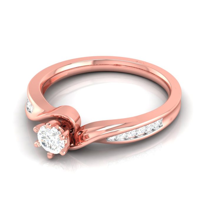 0.27 ct ct Natural Diamond Solitaire Engagement Wedding Rings 14k Gold - Image 9