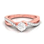 0.35 ct Natural Diamond Solitaire Engagement Wedding Rings 14k Gold - Image 2