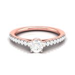 0.43 ct Natural Diamond Solitaire Engagement Wedding Rings 14k Gold - Image 7