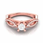 0.35 ct Natural Diamond Solitaire Engagement Wedding Rings 14k Gold - Image 2